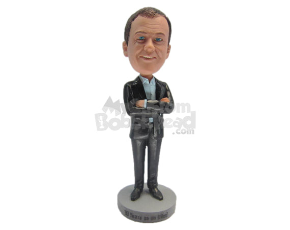 Custom Bobblehead Businessman Posing In Formal Outfit - Careers & Professionals Corporate & Executives Personalized Bobblehead & Cake Topper Custom Bobblehead Businessman Posing In Formal Outfit - Careers & Professionals Corporate & Executives Personalized Bobblehead & Cake Topper